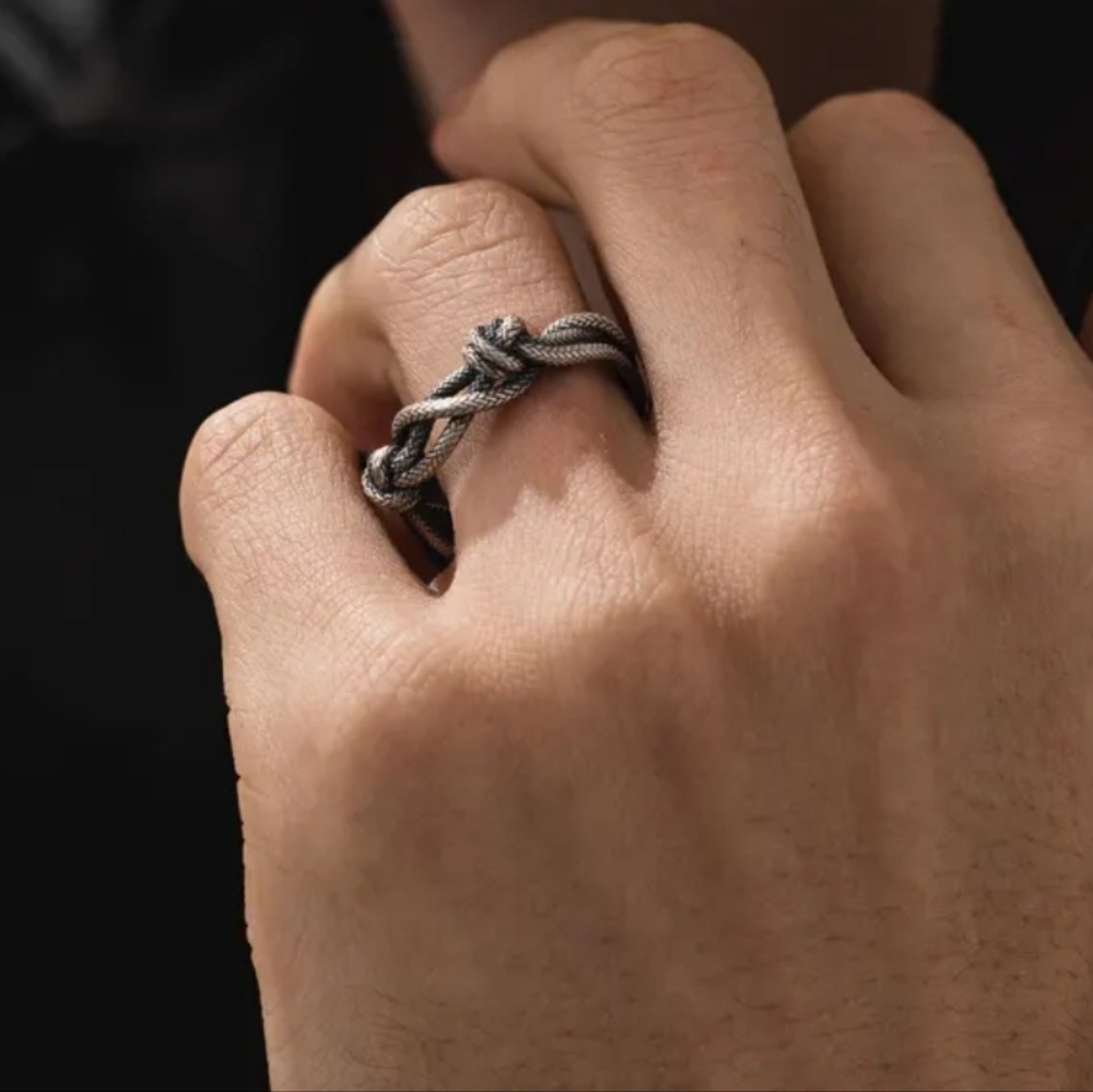Rope Knot Ring For Men